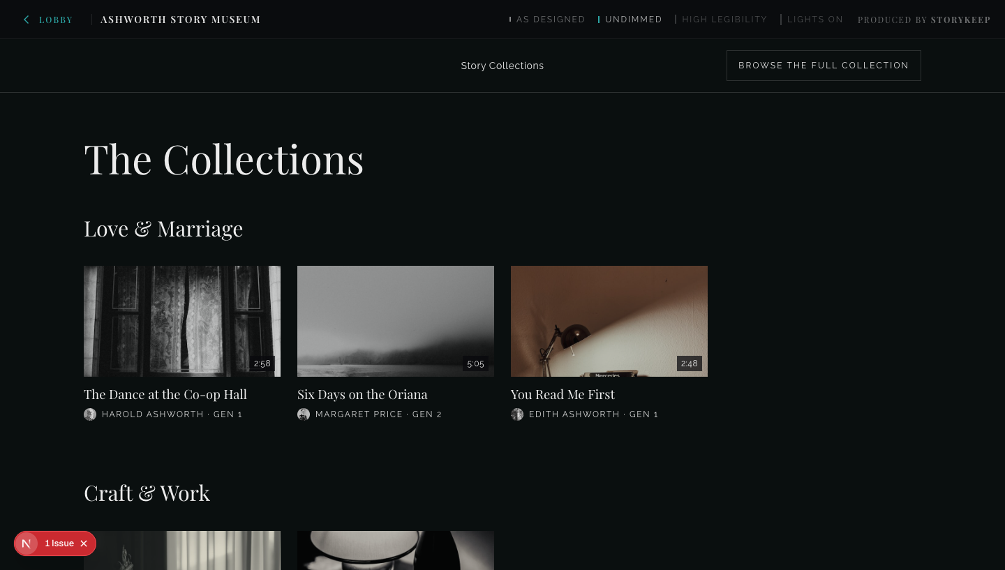 Story Collections, desktop, undimmed