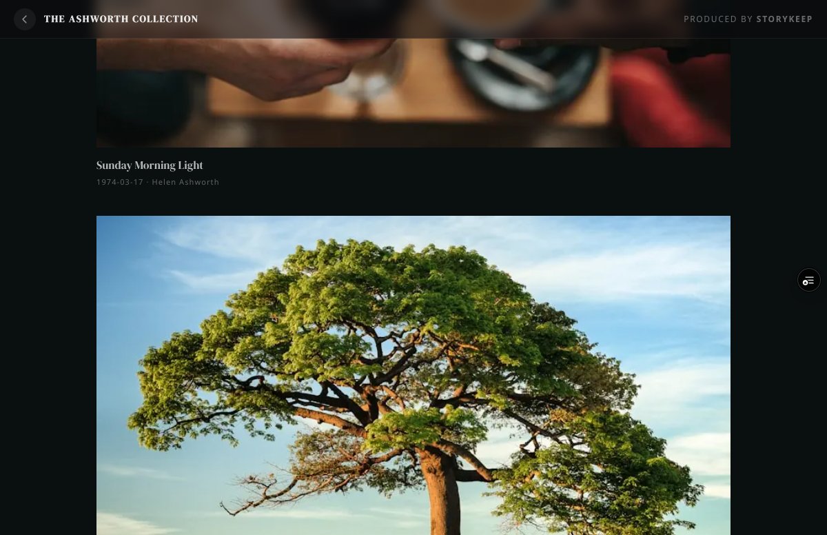 Gallery list view — continued