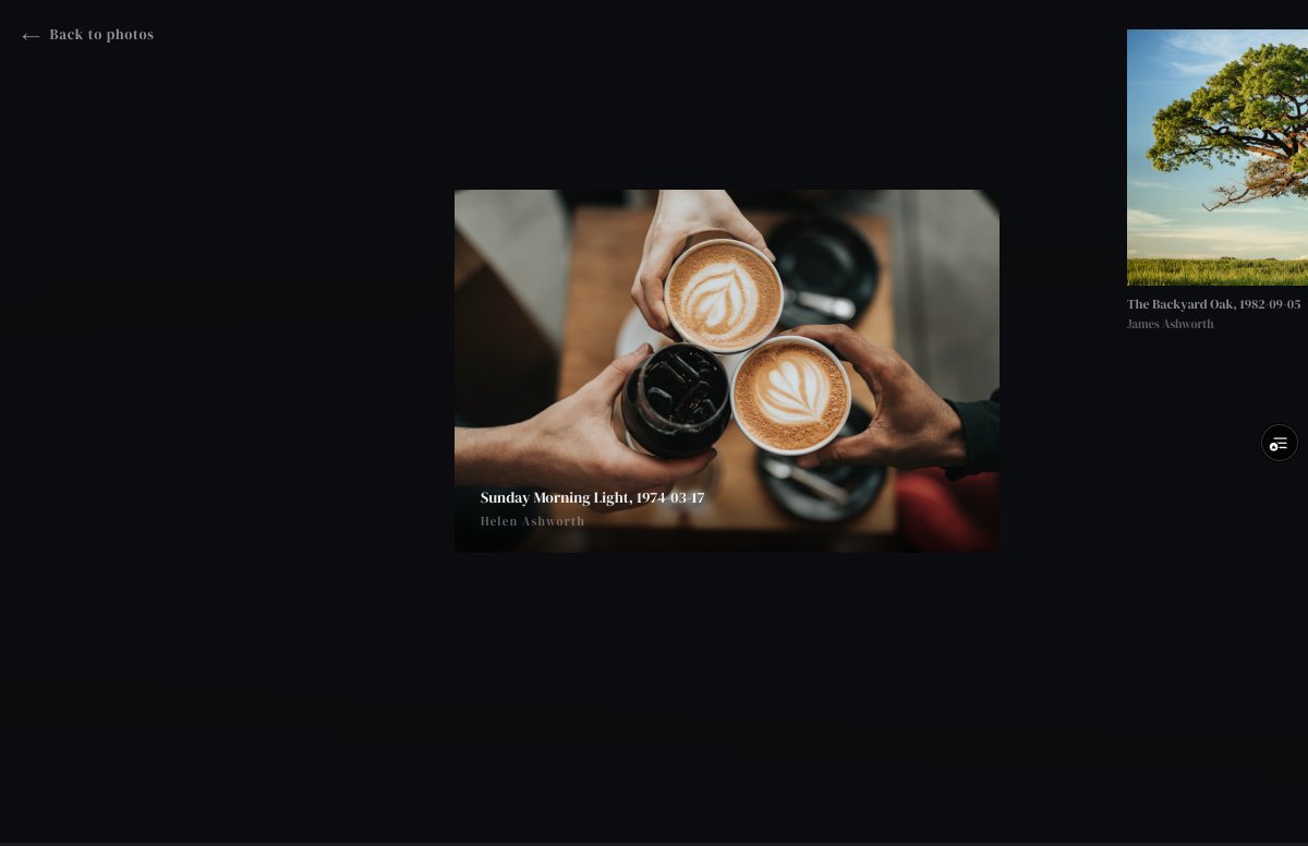 Gallery parallax view